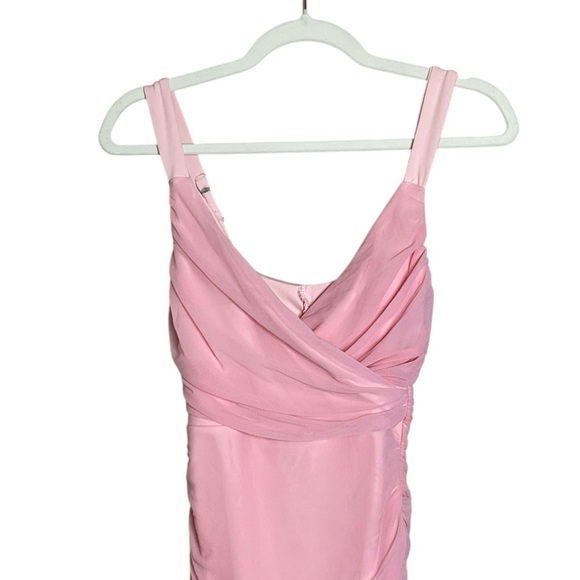 🌸Pink Ruched Cocktail Dress 🌸 Sz 0-2 or XS - Picture 3 of 7